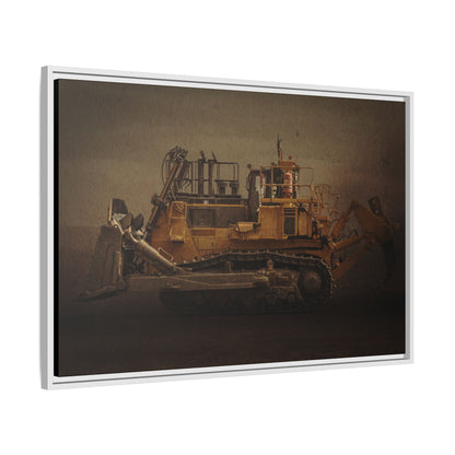 Big Komatsu Dozer | Framed Wall Art on Stretched Canvas