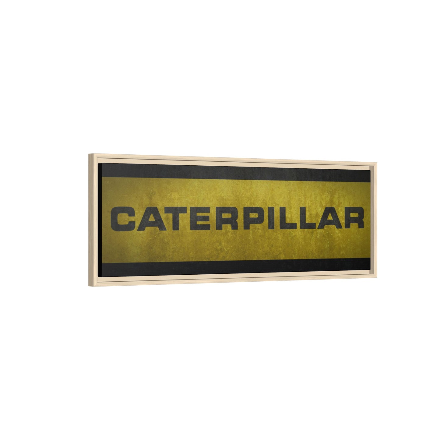 Big Yellow Vintage Lettering | Framed Canvas Wall Art