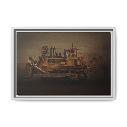 Big Komatsu Dozer | Framed Wall Art on Stretched Canvas