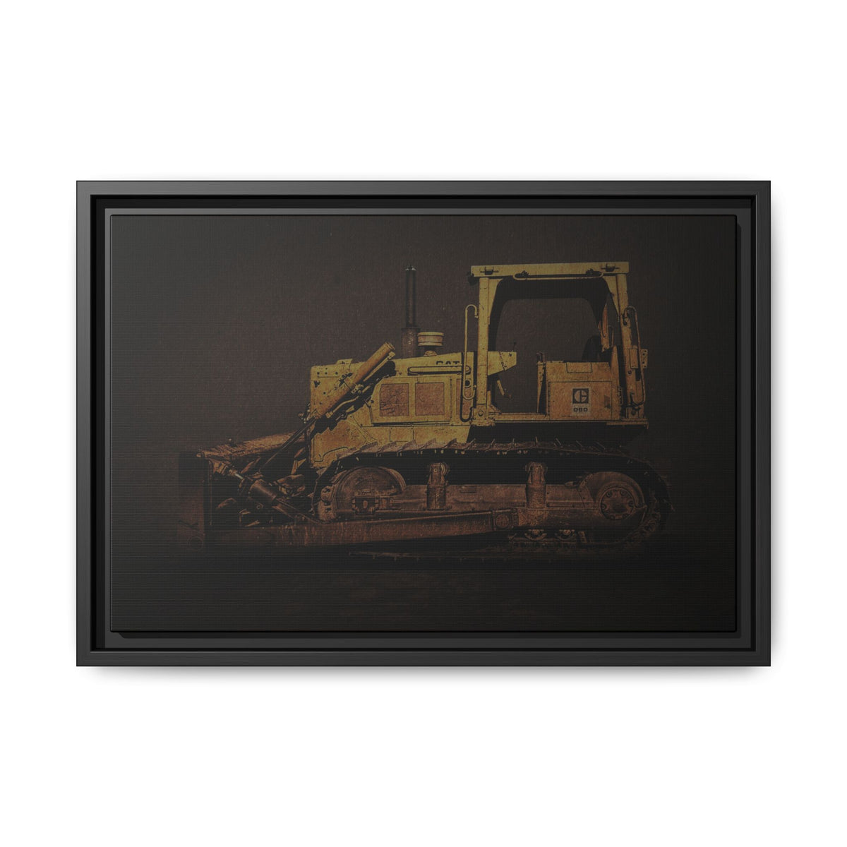 Classic D6D Dozer | Framed Wall Art on Stretched Canvas