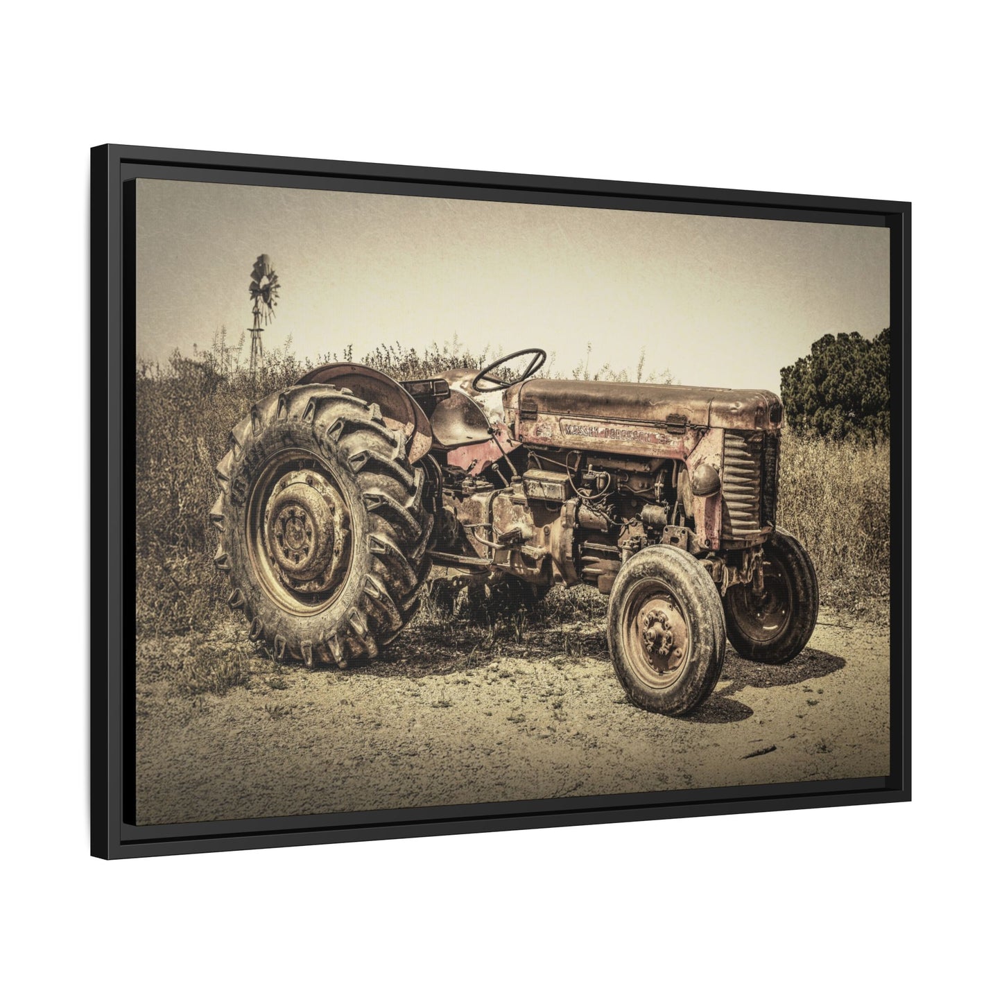 Vintage Massey Ferguson MF 35 - Framed Wall Art on Canvas