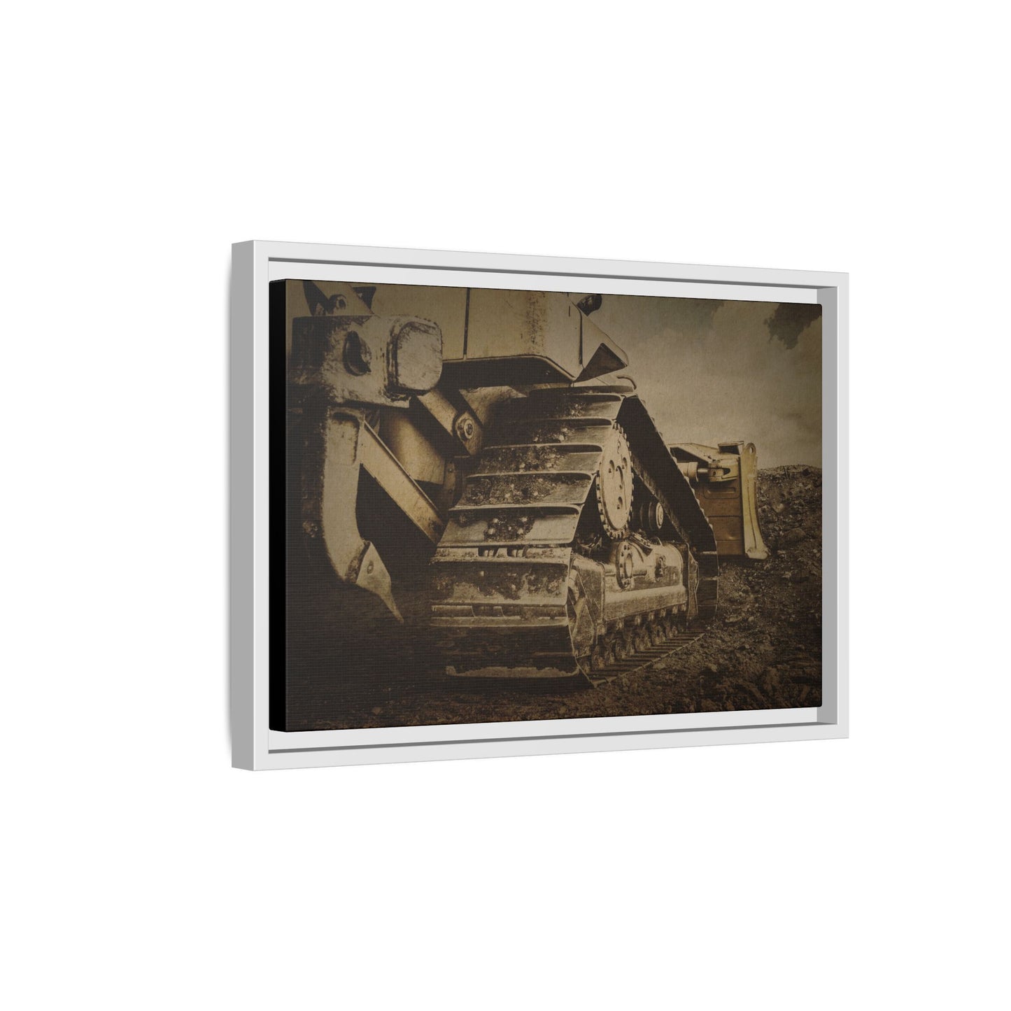 Rocky Dozer Horizon | Framed Wall Art on Stretched Canvas