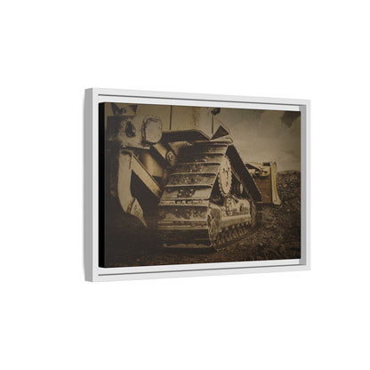 Rocky Dozer Horizon | Framed Wall Art on Stretched Canvas