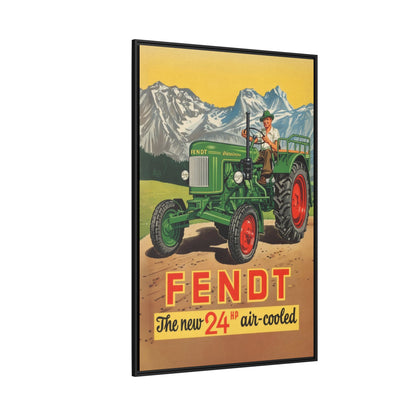 Vintage Fendt Air Cooled 24 Advertisement- Vintage Wall Art on Framed Canvas