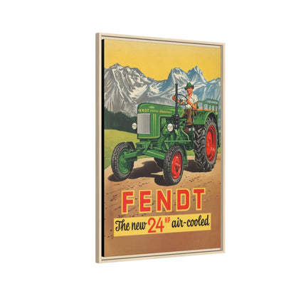 Vintage Fendt Air Cooled 24 Advertisement- Vintage Wall Art on Framed Canvas