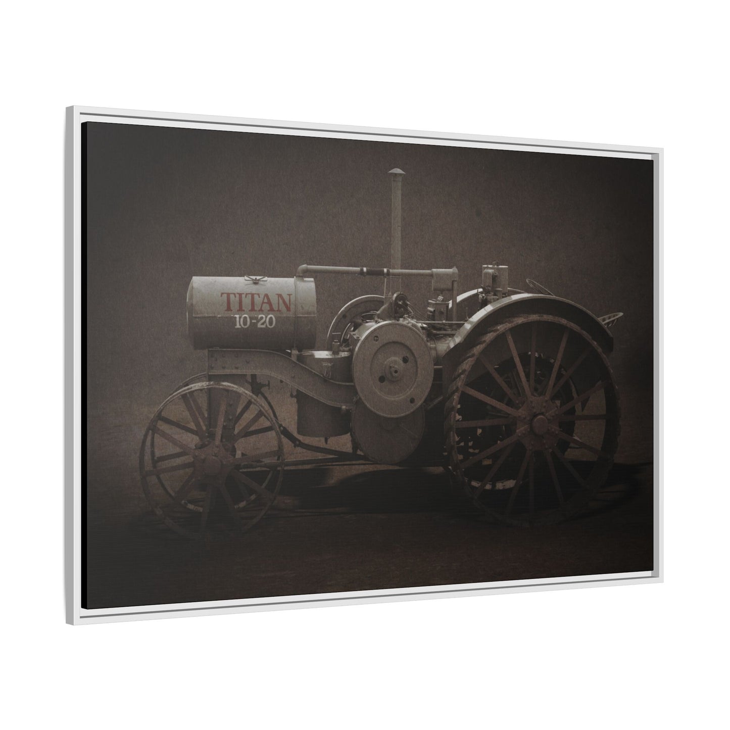 Vintage International Titan 10-20 Tractor | Framed Wall Art on Stretched Canvas