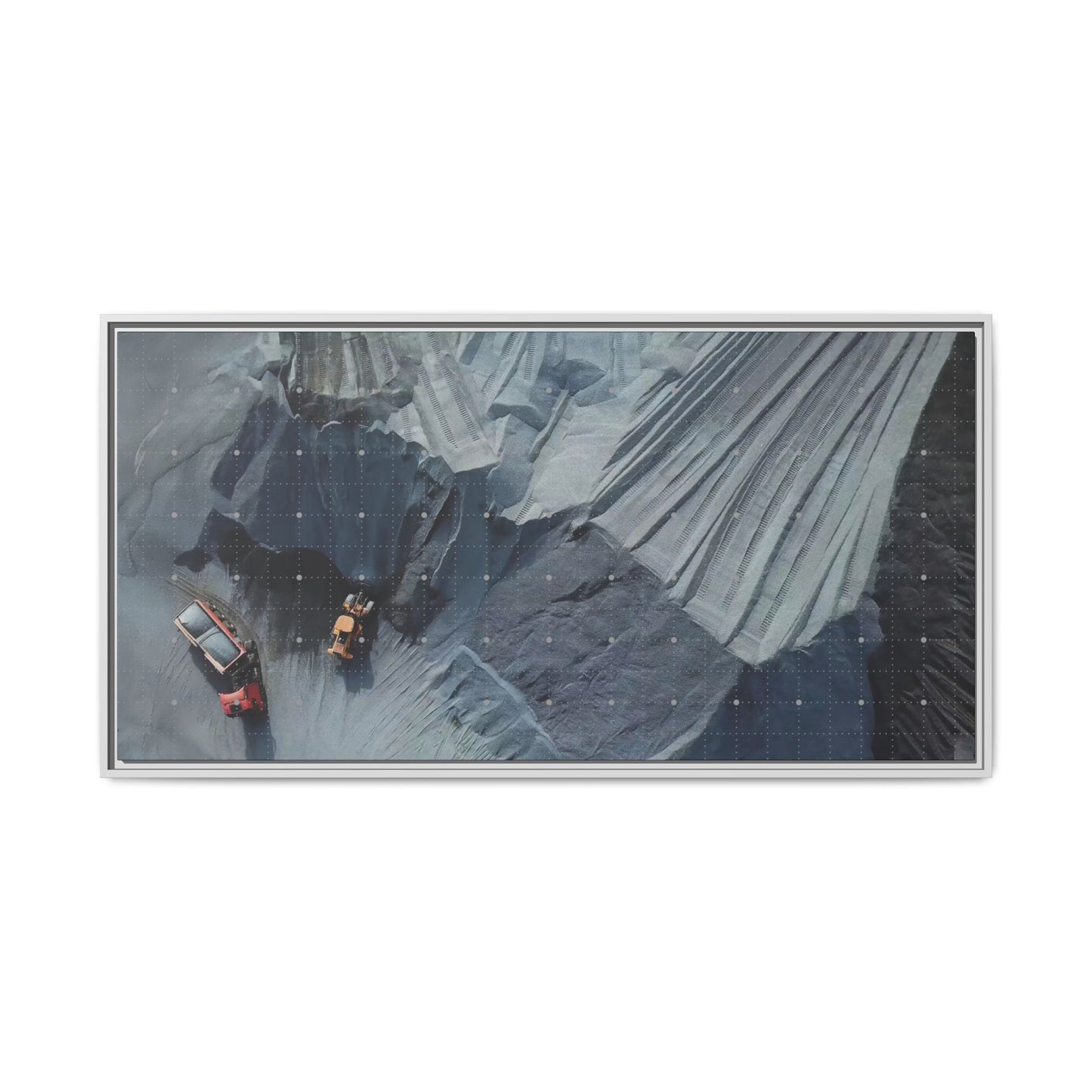 Drone Photo Job Site - Earth Moving - Photo Art on Framed Canvas