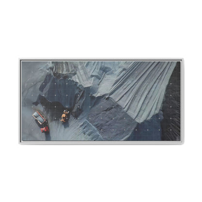 Drone Photo Job Site - Earth Moving - Photo Art on Framed Canvas