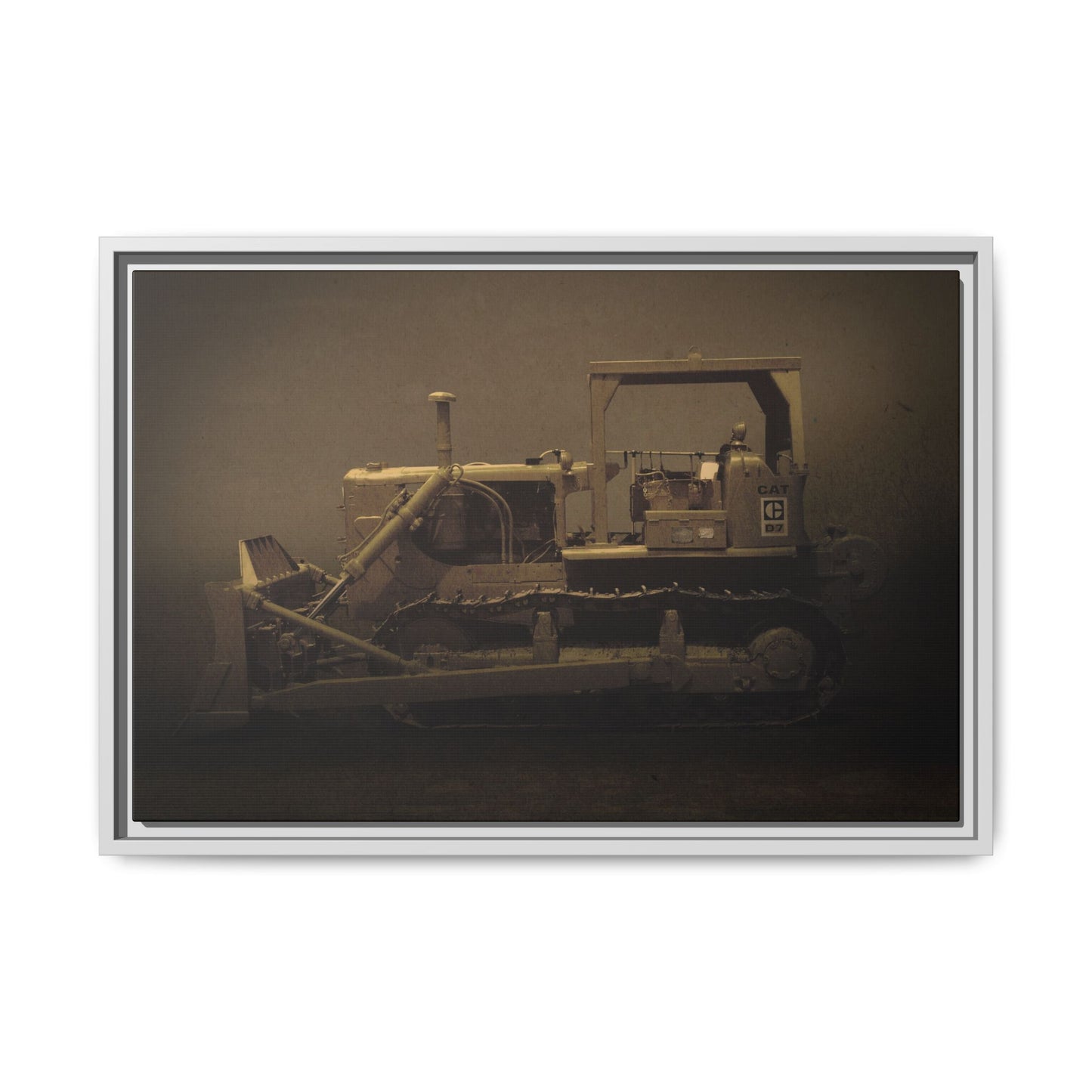 Classic D7 Dozer | Framed Wall Art on Stretched Canvas