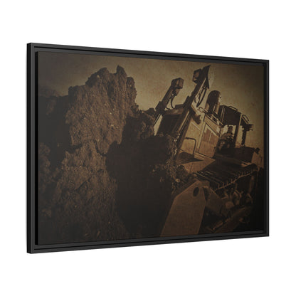 D8 Dozer Action| Framed Wall Art on Stretched Canvas