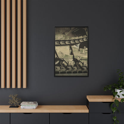 D11 Track Action | Triptych | Center Panel | Framed