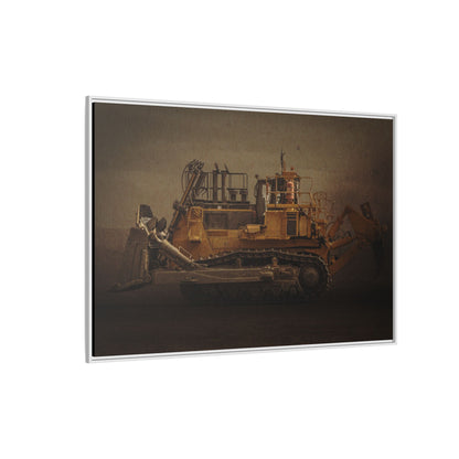 Big Komatsu Dozer | Framed Wall Art on Stretched Canvas