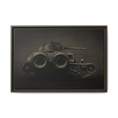 Vintage WWII  Schofield Tank Photo Art on Framed Canvas