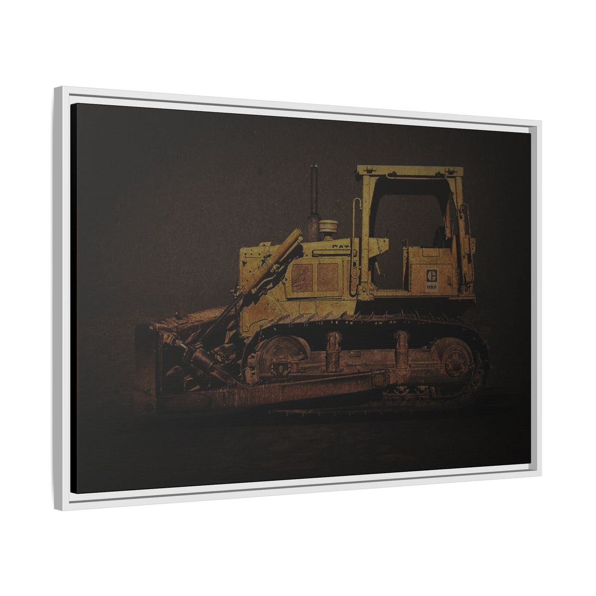 Classic D6D Dozer | Framed Wall Art on Stretched Canvas