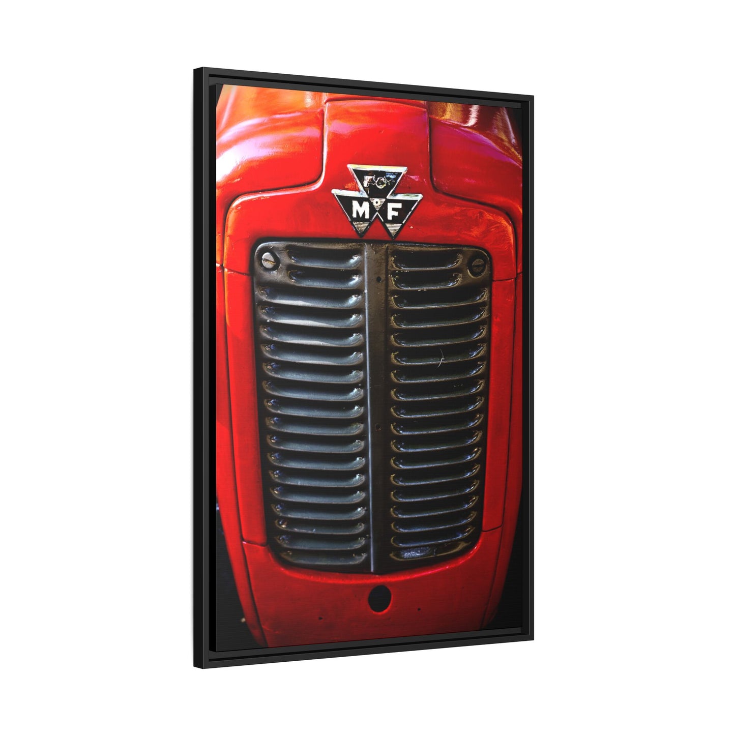 Vintage Massey Ferguson Tractor Grill Matte Canvas Framed | Farm Machinery Wall Art