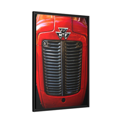 Vintage Massey Ferguson Tractor Grill Matte Canvas Framed | Farm Machinery Wall Art