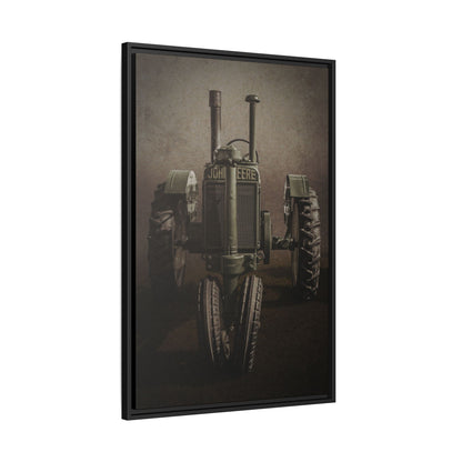 Vintage John Deere Model A Tractor Front View | Framed Wall Art on Stretched Canvas
