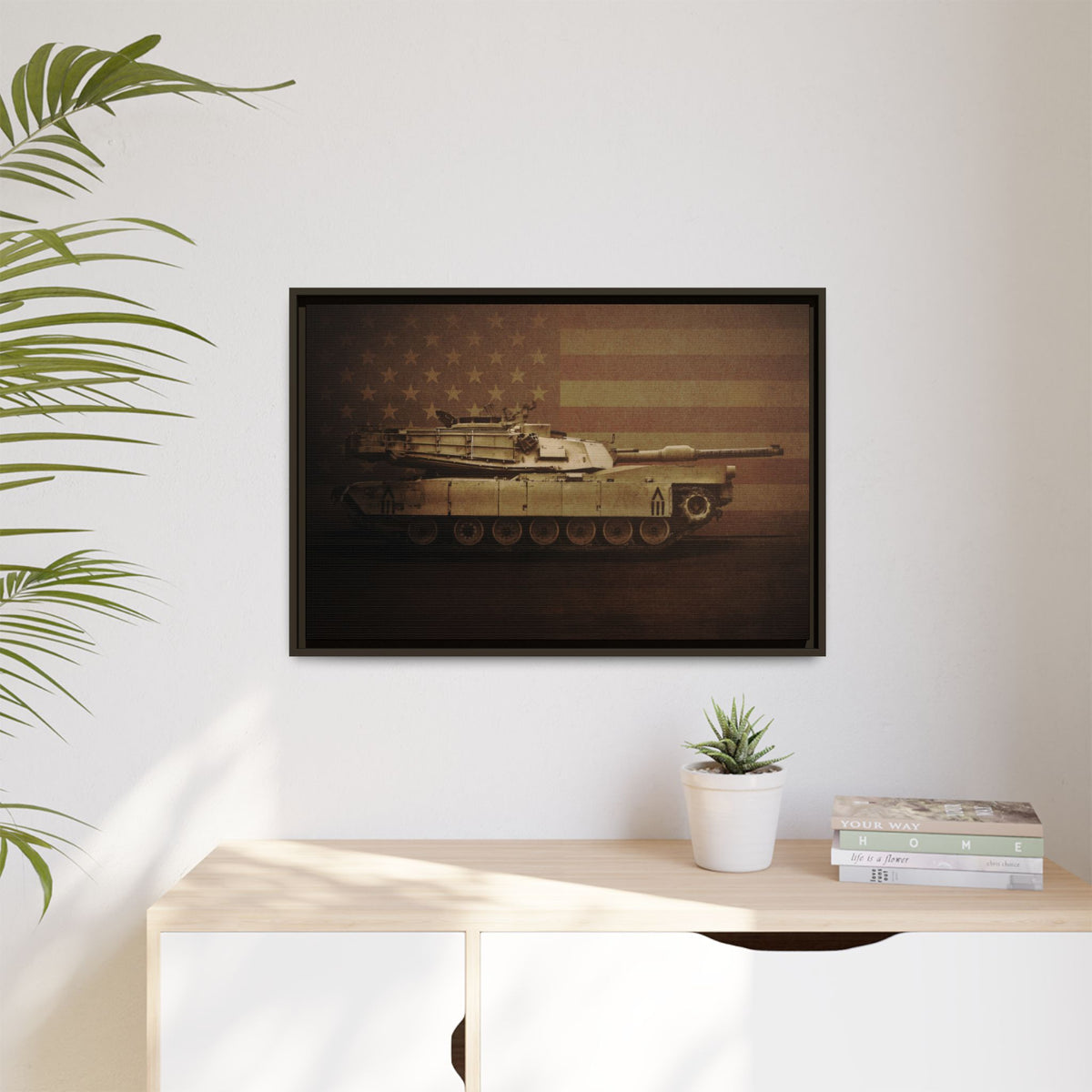 Abrams M1 Tank | Framed Wall Art on Stretched Canvas