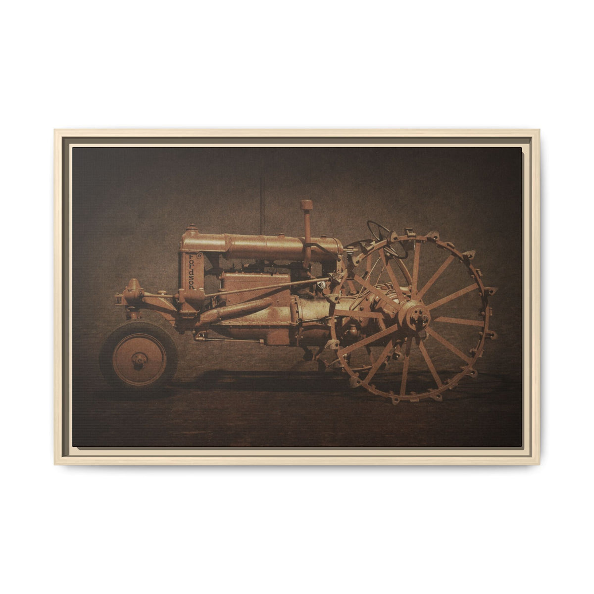 Vintage Ford Fordson Steel Wheel | Wall Art on Framed Canvas