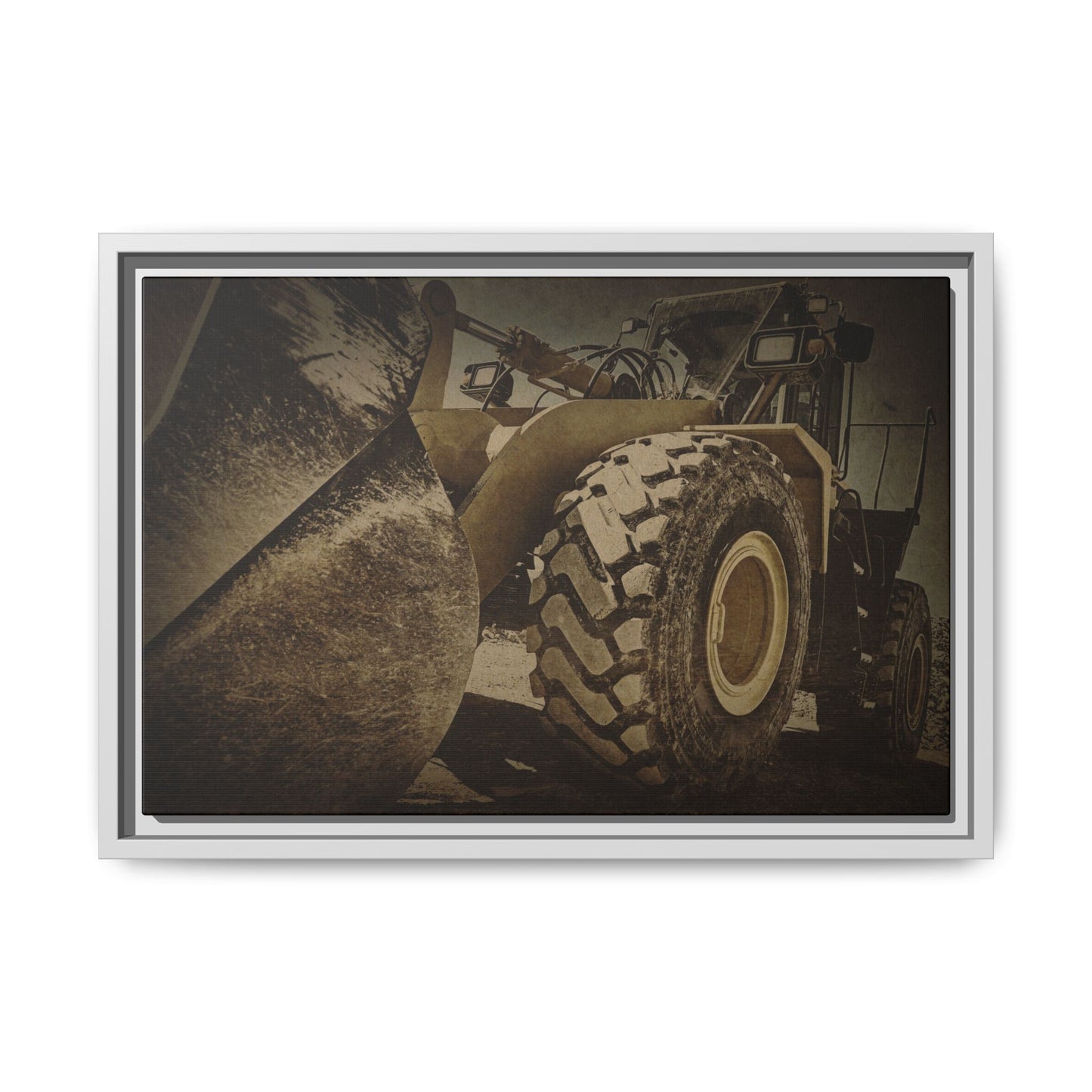 Big Bucket Loader | Framed Wall Art on Stretched Canvas