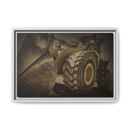 Big Bucket Loader | Framed Wall Art on Stretched Canvas