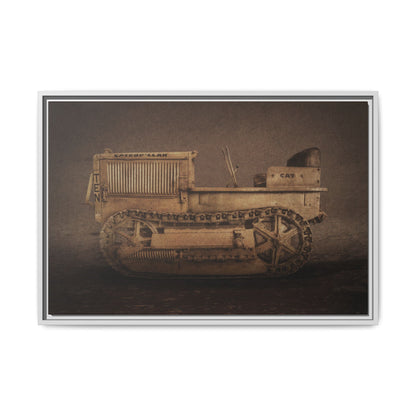 Vintage CAT 10 'TEN' Crawler | Framed Wall Art on Stretched Canvas