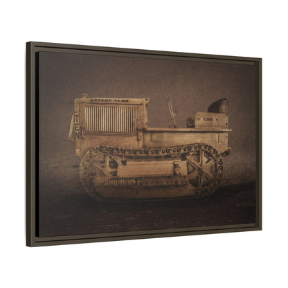 Vintage CAT 10 'TEN' Crawler | Framed Wall Art on Stretched Canvas