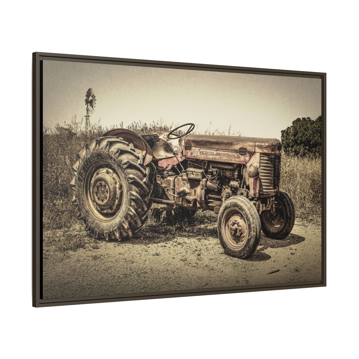 Vintage Massey Ferguson MF 35 - Framed Wall Art on Canvas