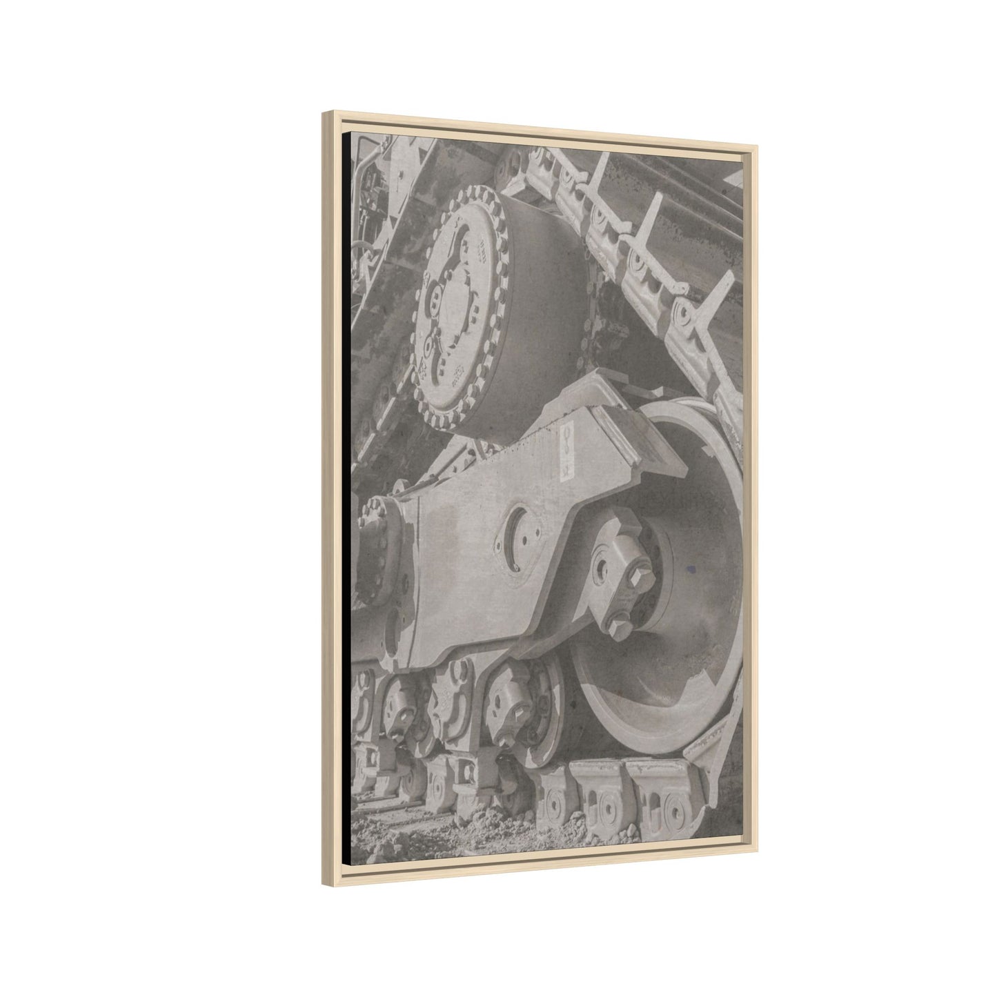Epic D8 Dozer Triptych | Light Gray | Center Panel | Jondo | Matte Canvas Print (Framed)