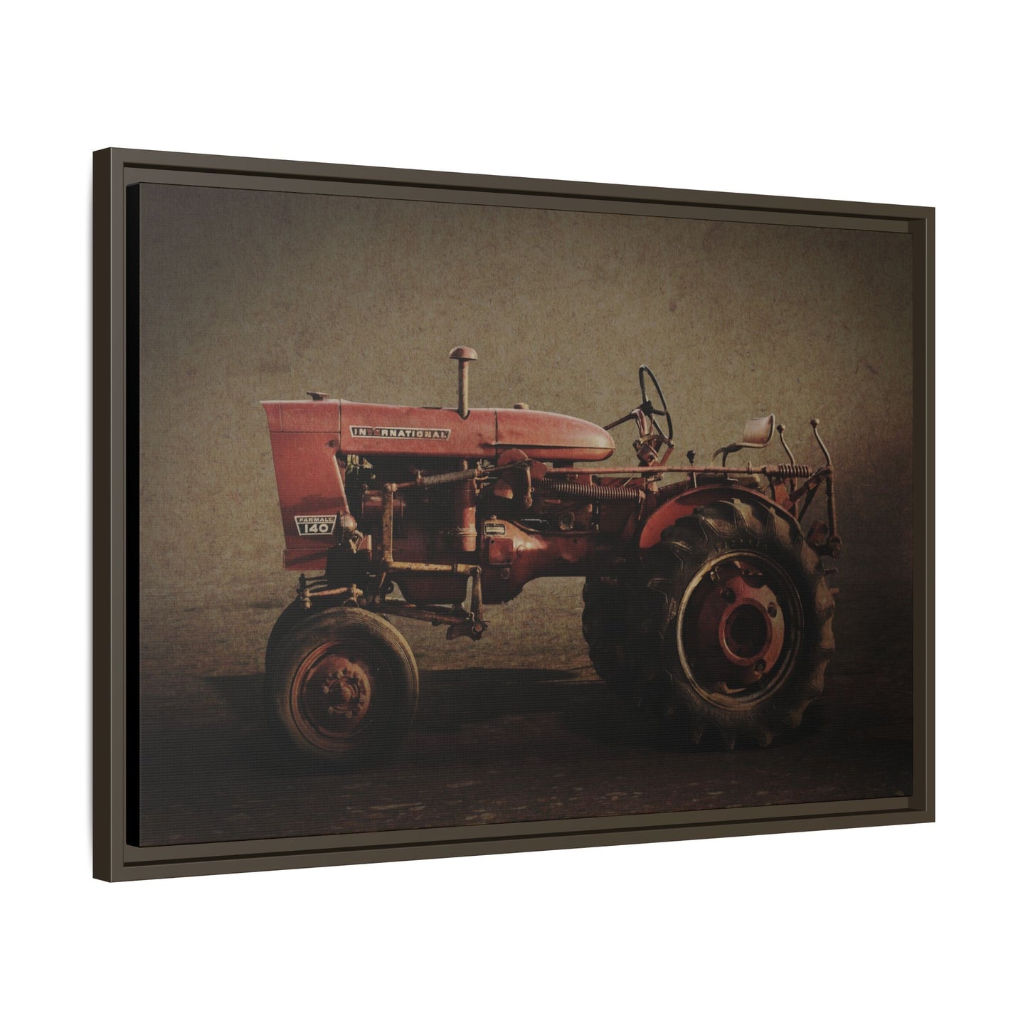 Vintage Farmall Model 140 Tractor | Framed Wall Art on Stretched Canvas