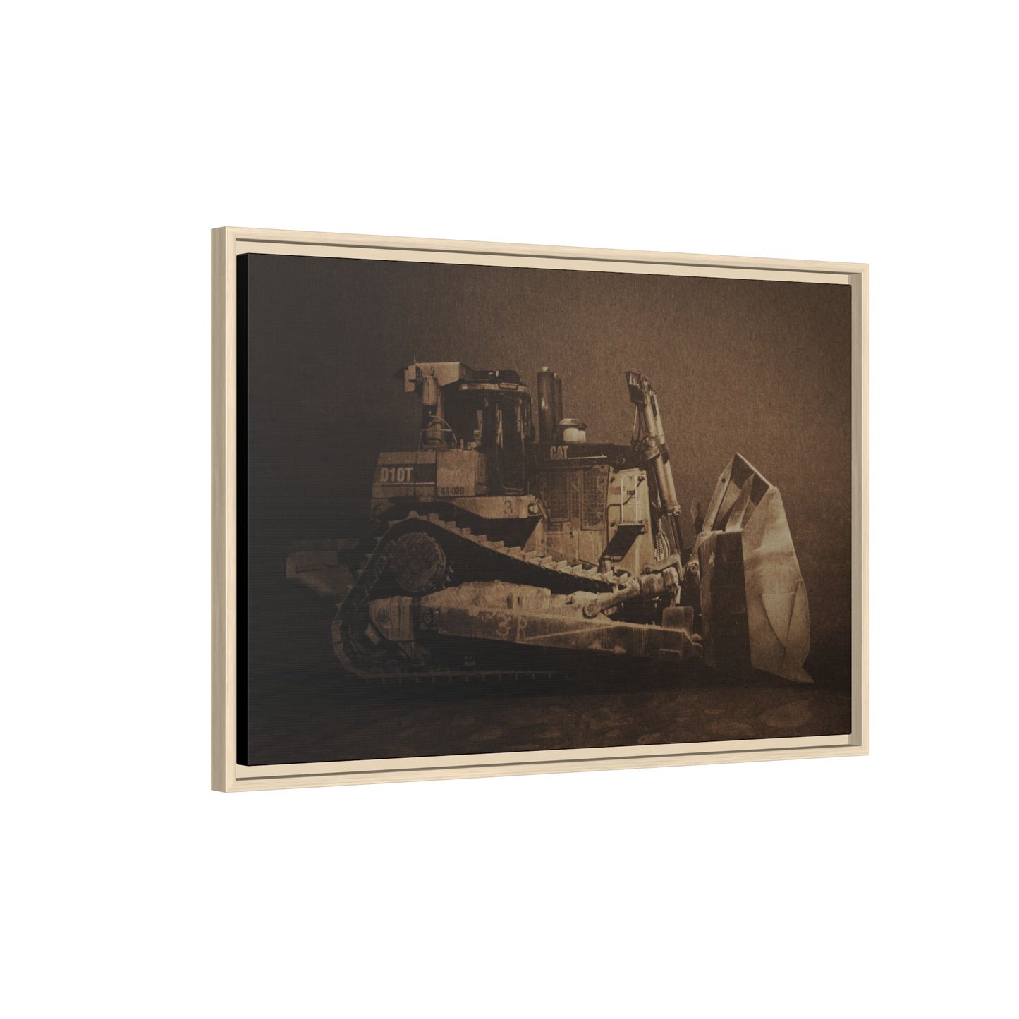 Classic D10T Dozer | Framed Wall Art on Stretched Canvas