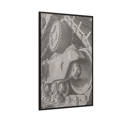 Epic D8 Dozer Triptych | Light Gray | Center Panel | Jondo | Matte Canvas Print (Framed)