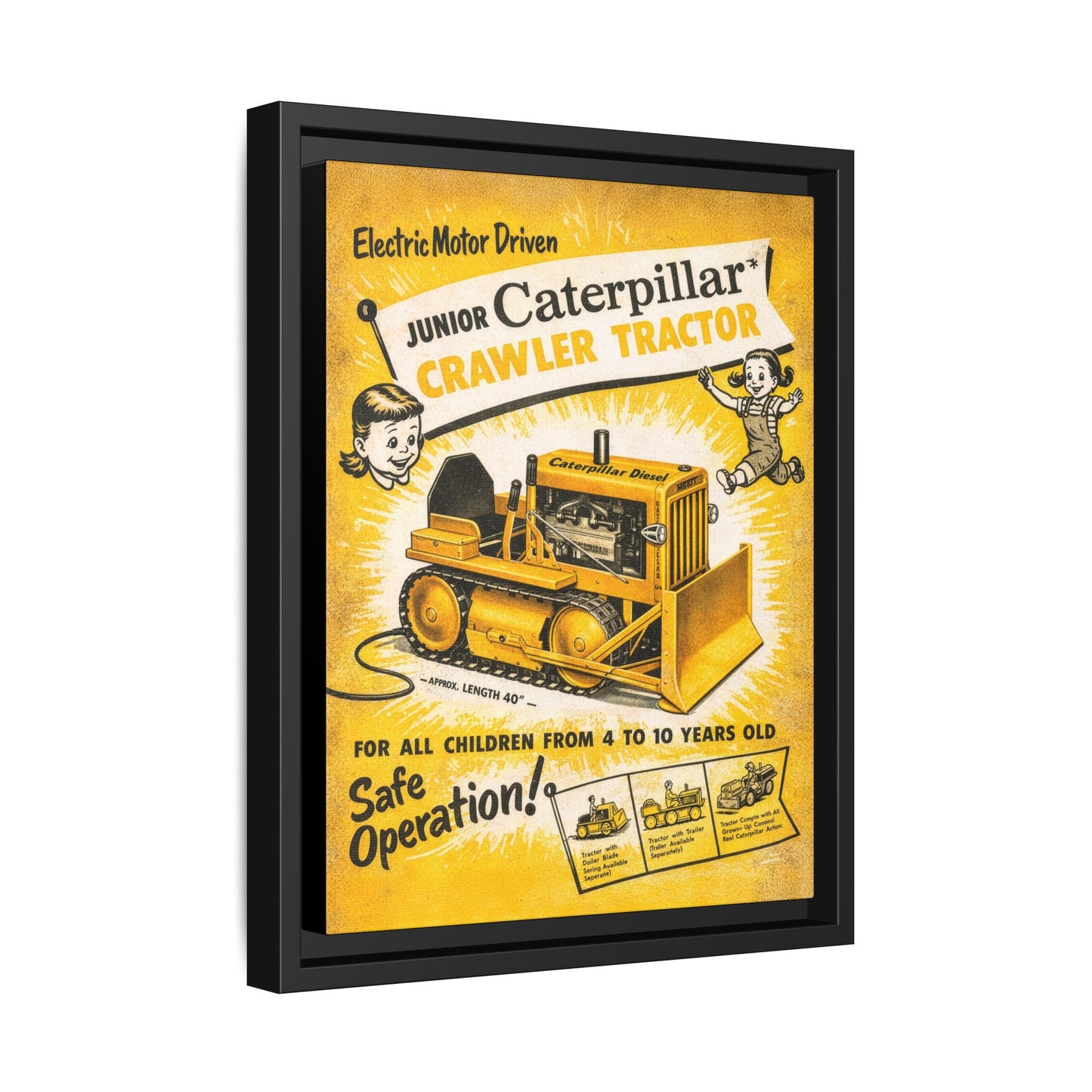 Junior Crawler Vintage Advertisement Art | Framed Wall Art on Canvas