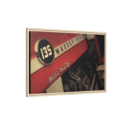 Vintage Massey 135 Close Up | Framed Wall Art on Stretched Canvas