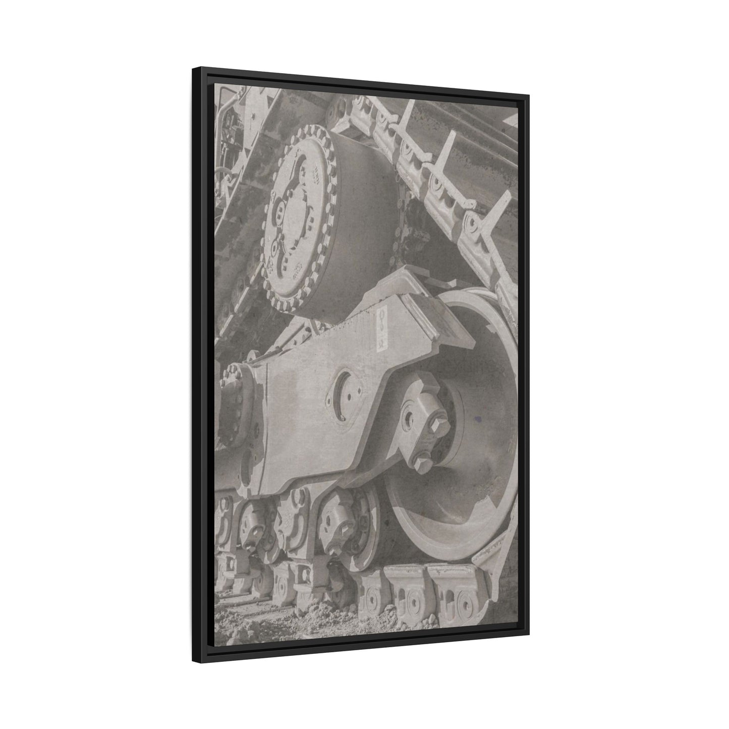 Epic D8 Dozer Triptych | Light Gray | Center Panel | Jondo | Matte Canvas Print (Framed)