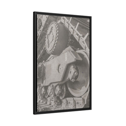 Epic D8 Dozer Triptych | Light Gray | Center Panel | Jondo | Matte Canvas Print (Framed)