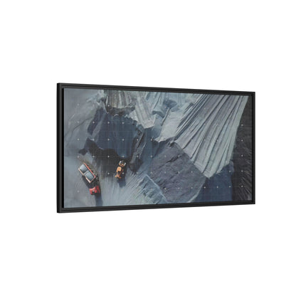 Drone Photo Job Site - Earth Moving - Photo Art on Framed Canvas