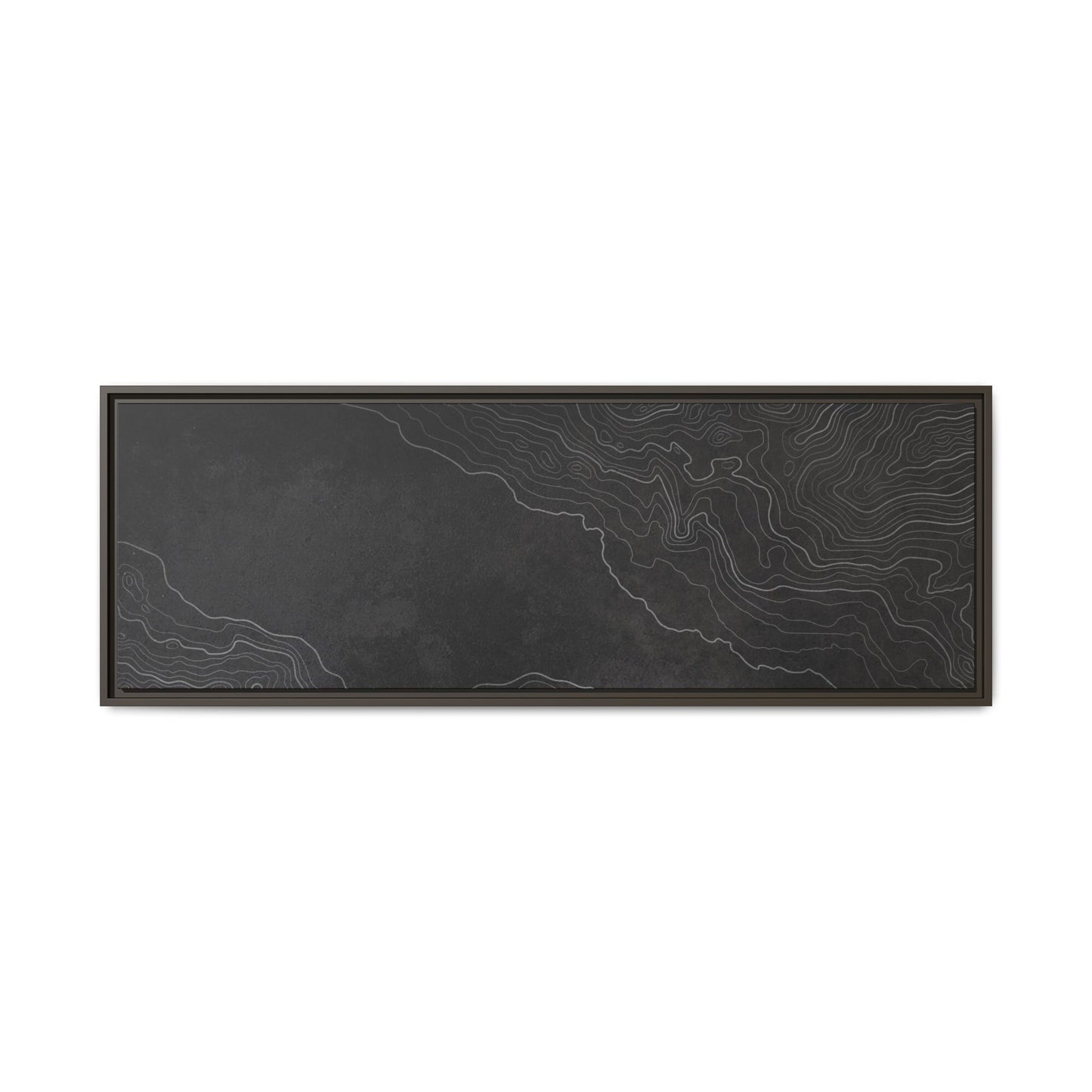 Minimalist Topographic Graphic Art - Framed Canvas