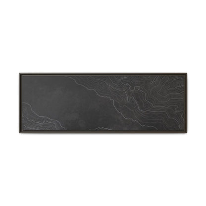 Minimalist Topographic Graphic Art - Framed Canvas