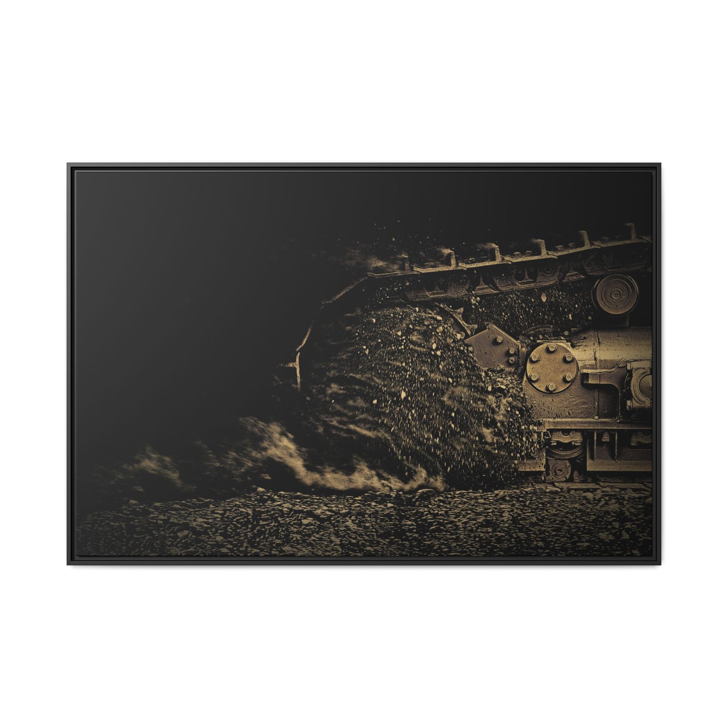 Throwing Dirt Track Action | Photo Art on Framed Canvas