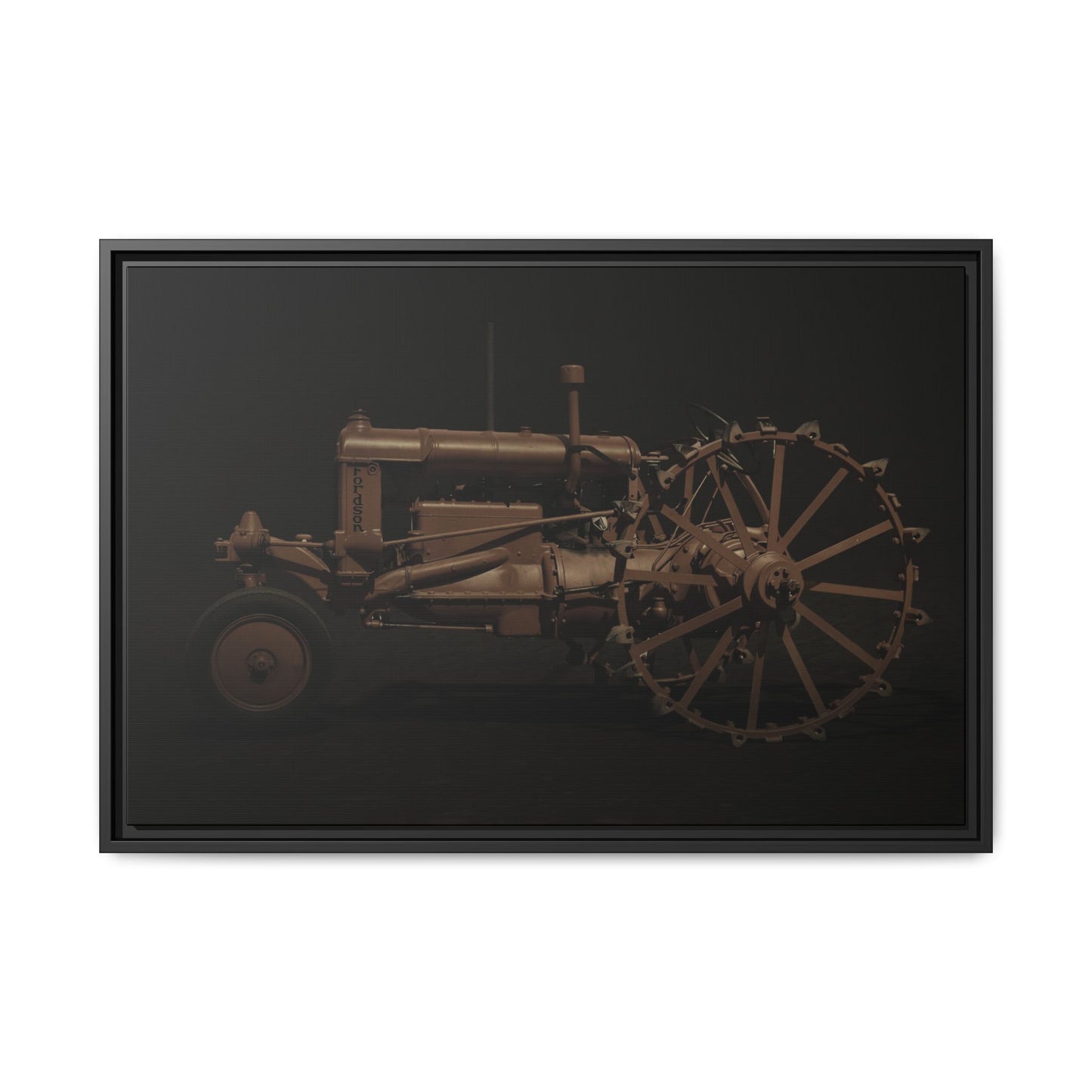 Vintage Ford Fordson Steel Wheel Photo Wall Art on Framed Canvas