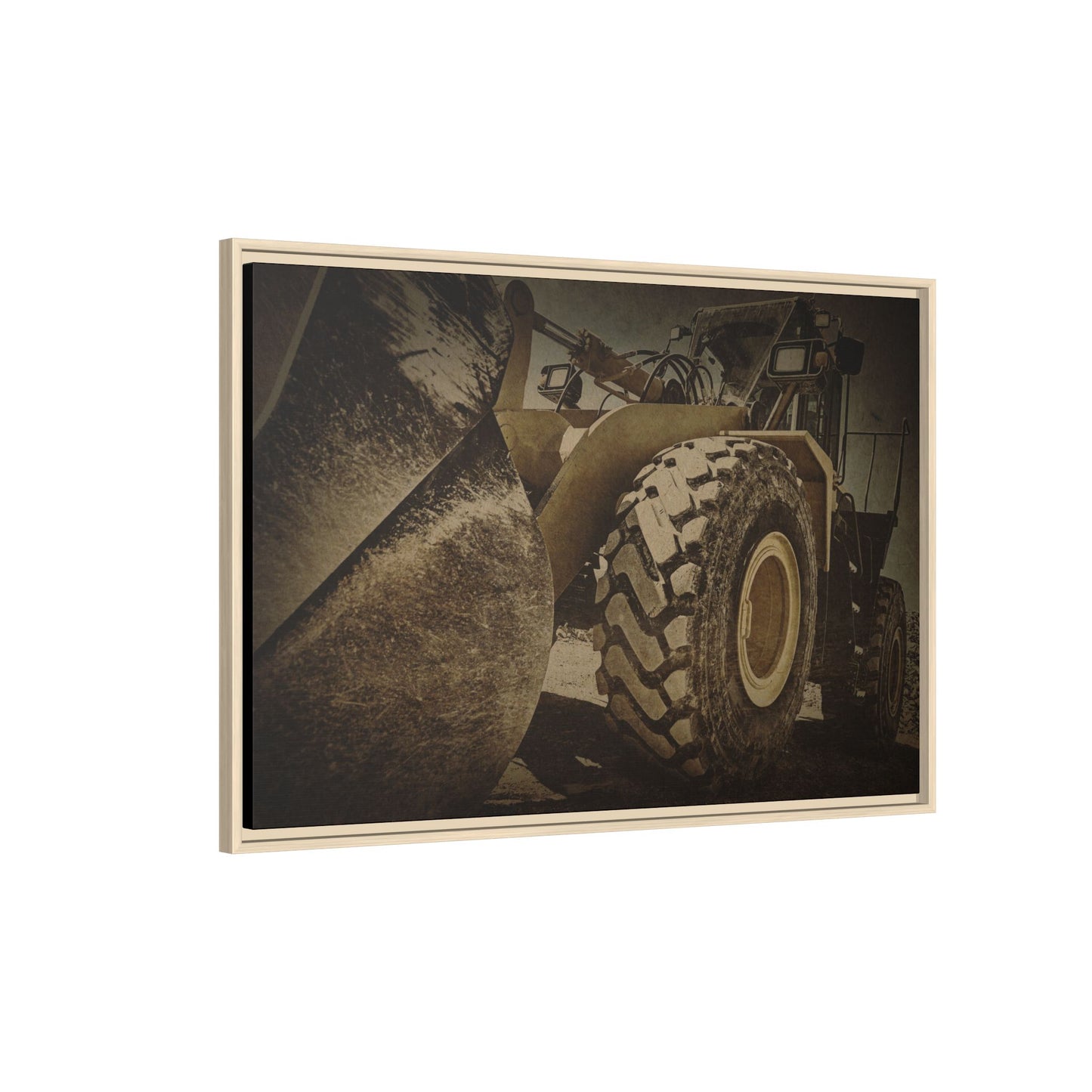Big Bucket Loader | Framed Wall Art on Stretched Canvas