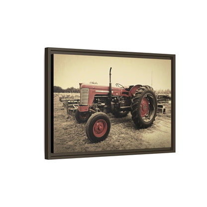 Vintage Massey MF 35 Workhorse in Field - Framed Wall Art Canvas