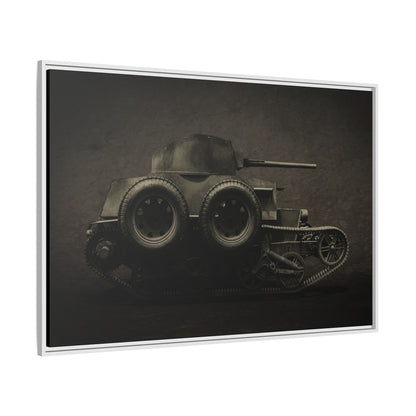 Vintage WWII  Schofield Tank Photo Art on Framed Canvas
