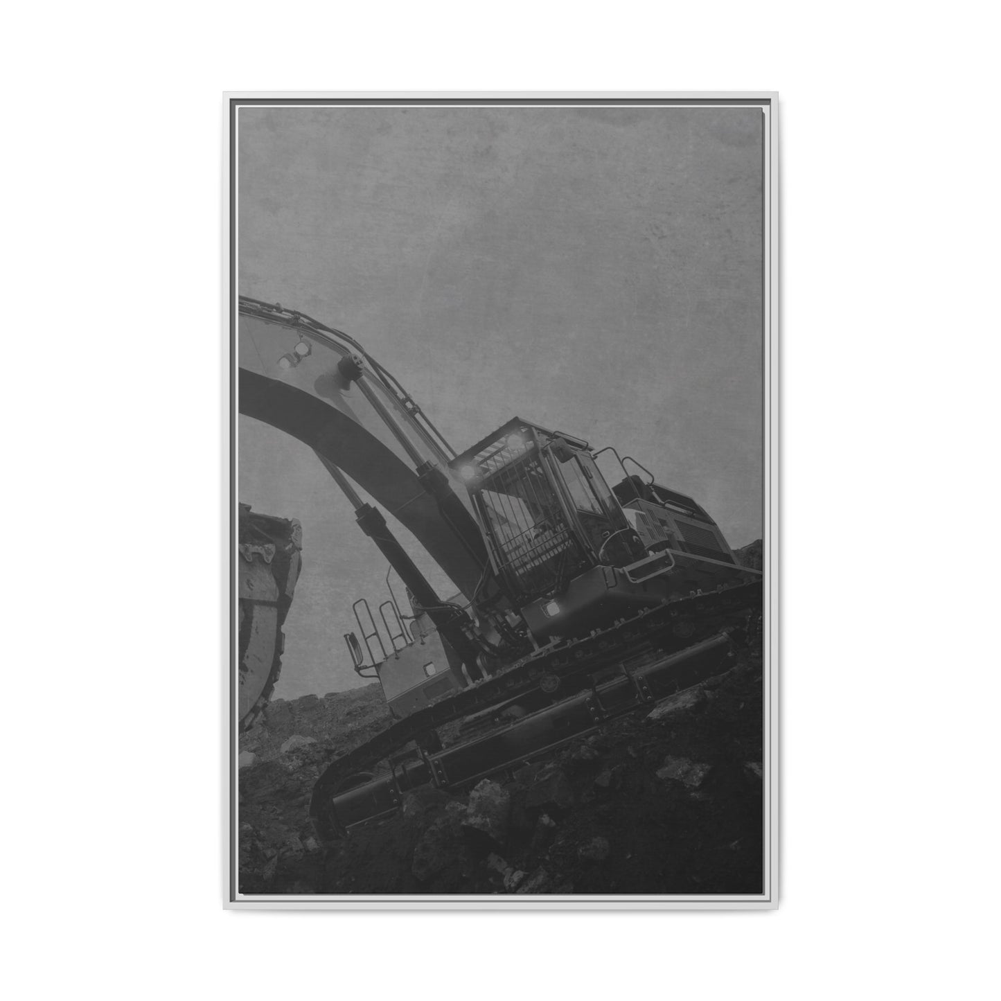 Copy of Excavator Triptych Center Jondo | Matte Canvas Print (Framed)
