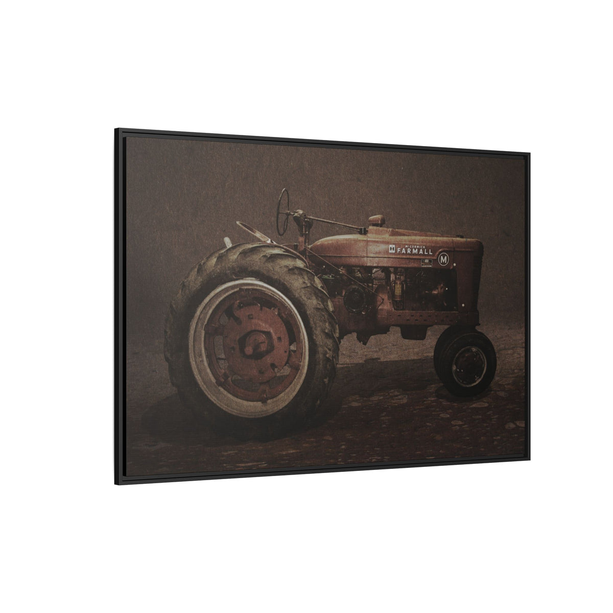 Vintage Farmall M Tractor | Framed Wall Art on Stretched Canvas