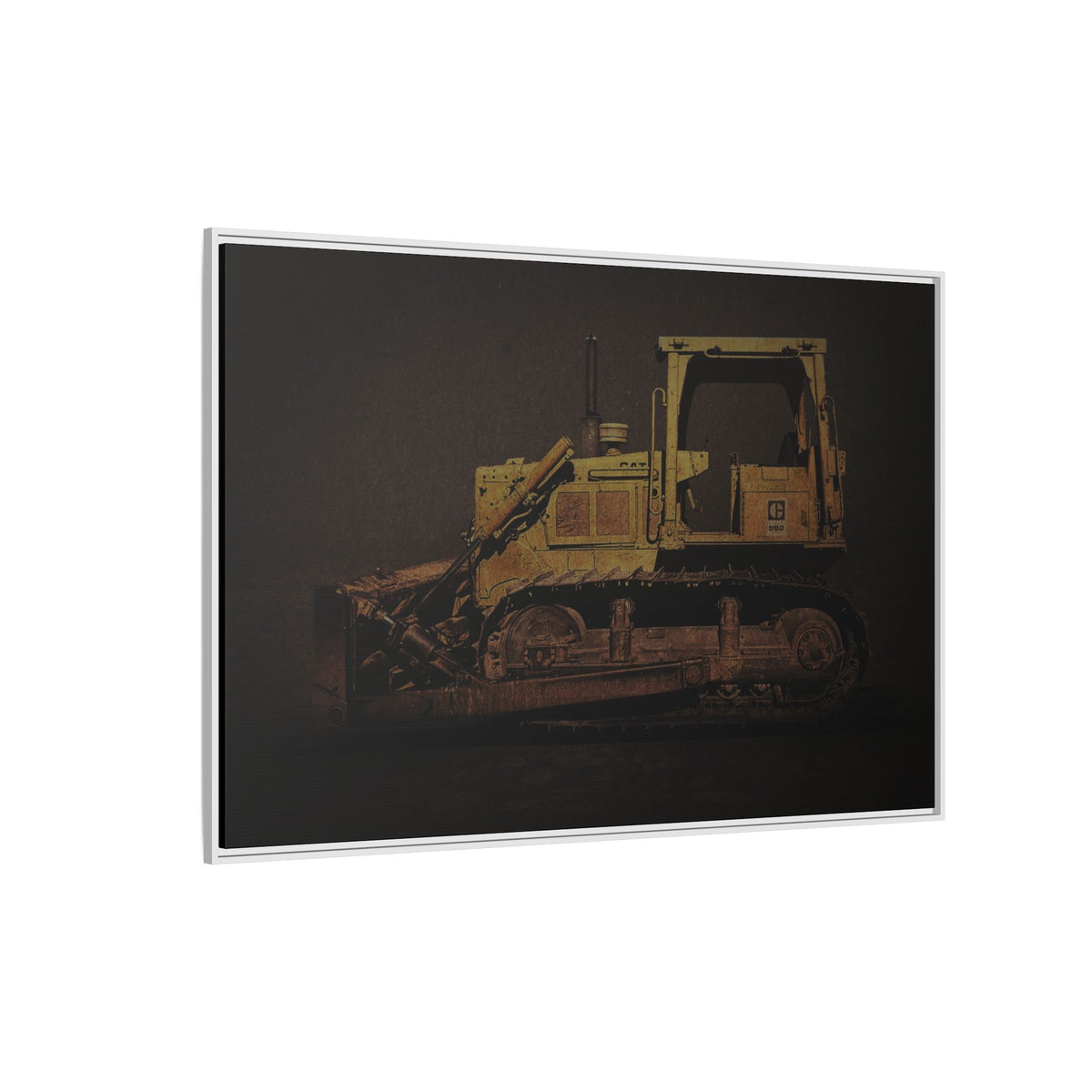 Classic D6D Dozer | Framed Wall Art on Stretched Canvas