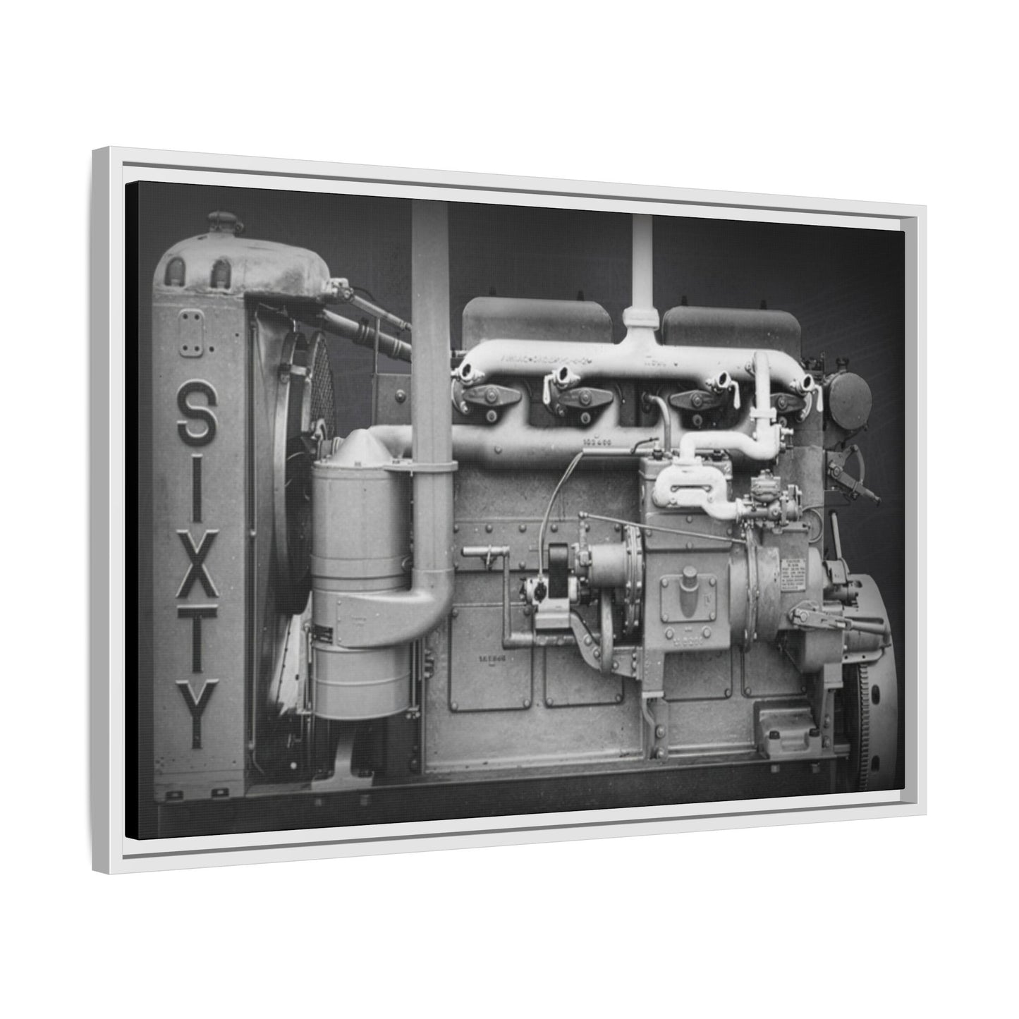 Vintage Caterpillar Power System Sixty Wall Art on Framed Canvas