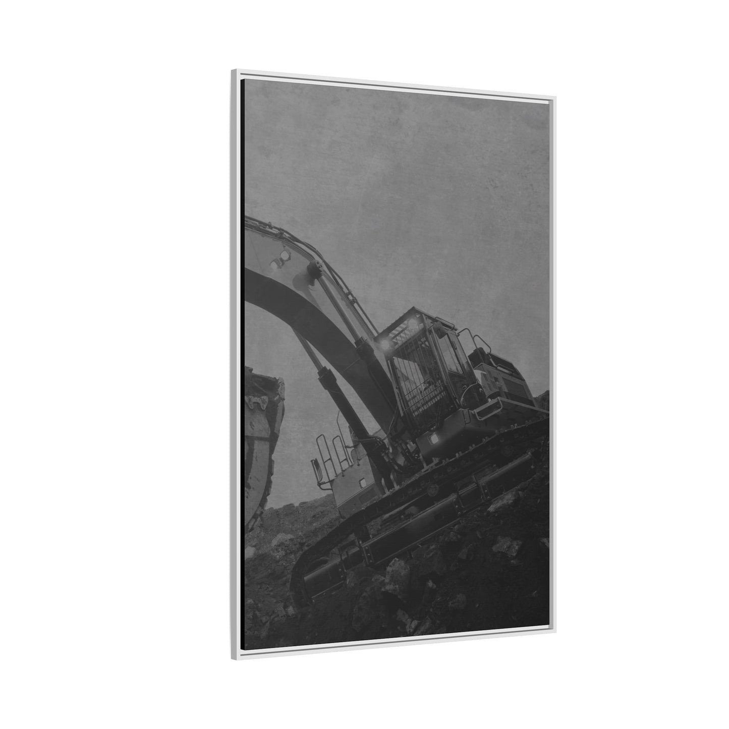 Copy of Excavator Triptych Center Jondo | Matte Canvas Print (Framed)