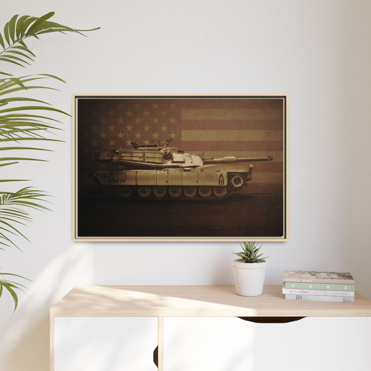Abrams M1 Tank | Framed Wall Art on Stretched Canvas
